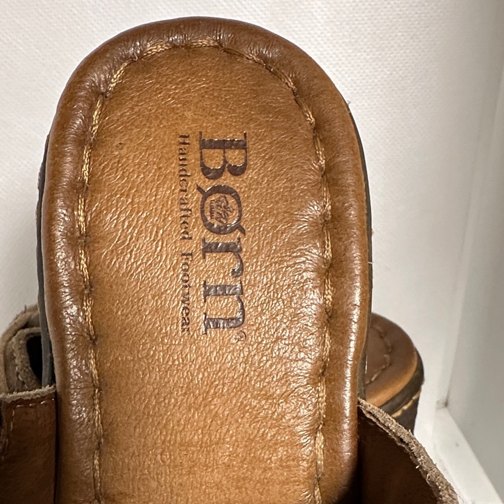 Born Leather and Wool Aztec Pattern Platform Clog… - image 2